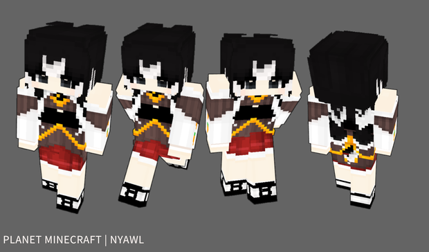 [Minecraft skin] Original character / ブラック・ムーン・ラビット  [マイクラスキン]