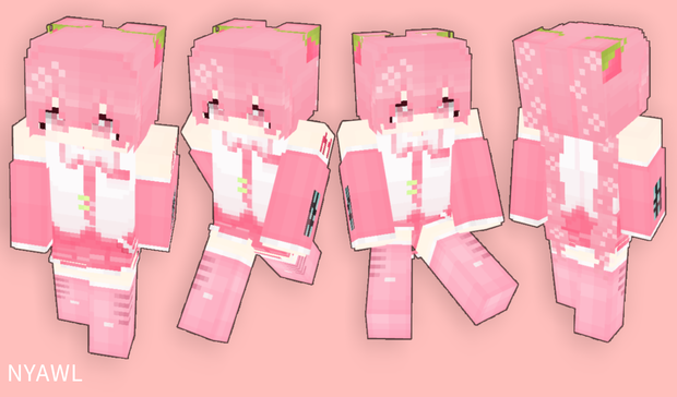 [Minecraft skin] 桜ミク Sakura Miku [マイクラスキン] 