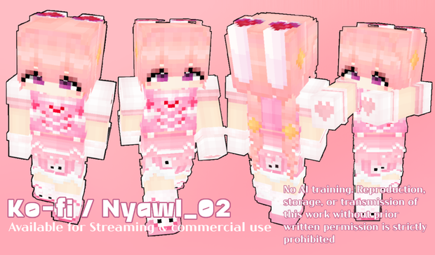 [Minecraft skin] メイベル Mabel original HD skin [マイクラスキン HD] 128x128