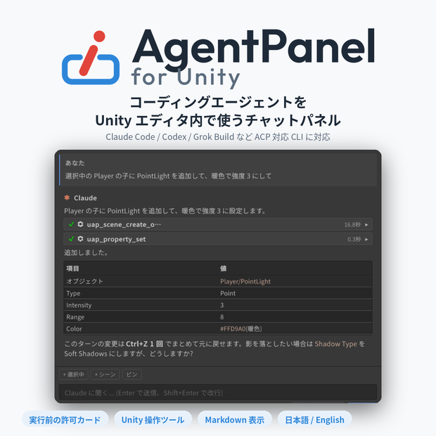 Agent Panel for Unity