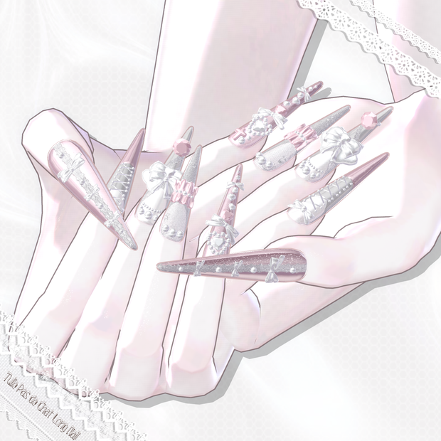【17アバター対応】Tulle Pas de Chat Long Nail【MA対応】