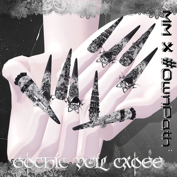 18アバター対応🖤MM×#OwnPathコラボ🐱Gothic Veil Cross🖤【MA対応】