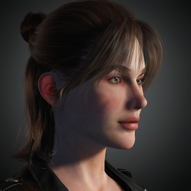 Nacked Female 3d character Model