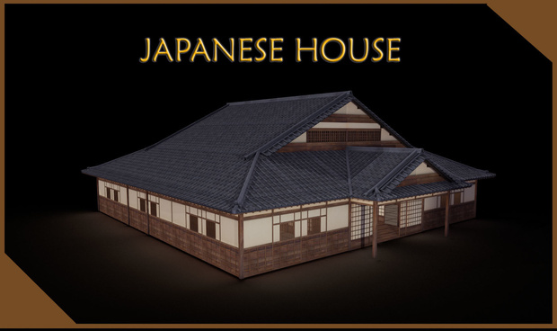 Japanese traditional House Model with Interior