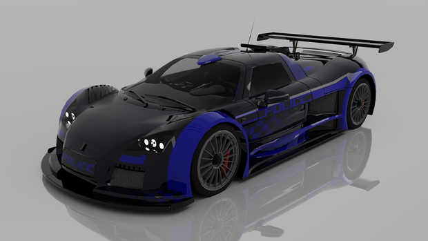 Futuristic Police Interceptor Supercar