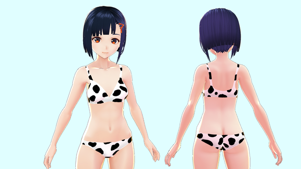 【VRoid用テクスチャ/TEXTURE】Cowkini/underwear set 水着