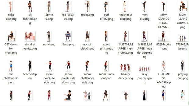 500 Mom/Mistress PNG images plus MS Image Composer