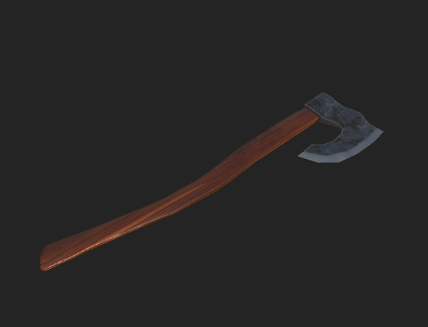 Medival Battle Axe - Low Poly