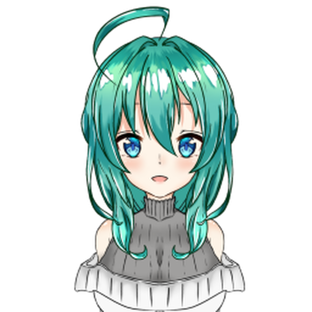 【FaceRig動作確認済】緑色の女の子【お試し価格】