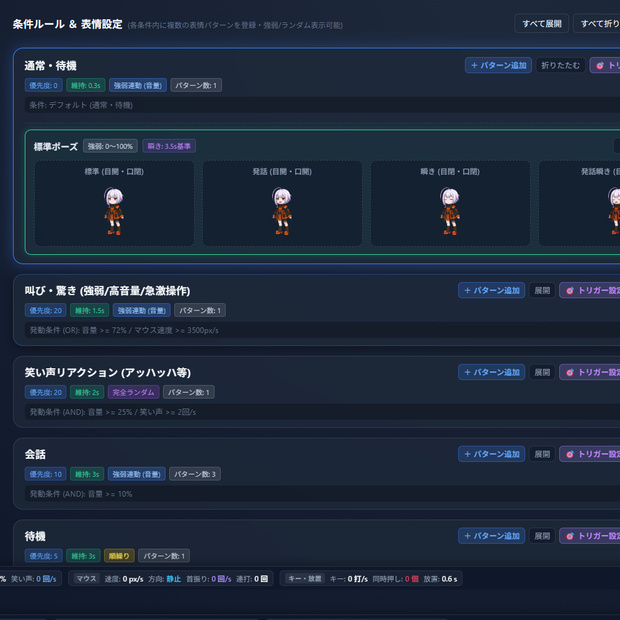【OBS対応】声や操作で表情が変わる立ち絵制御ソフト『イラストスイッチVtuber』