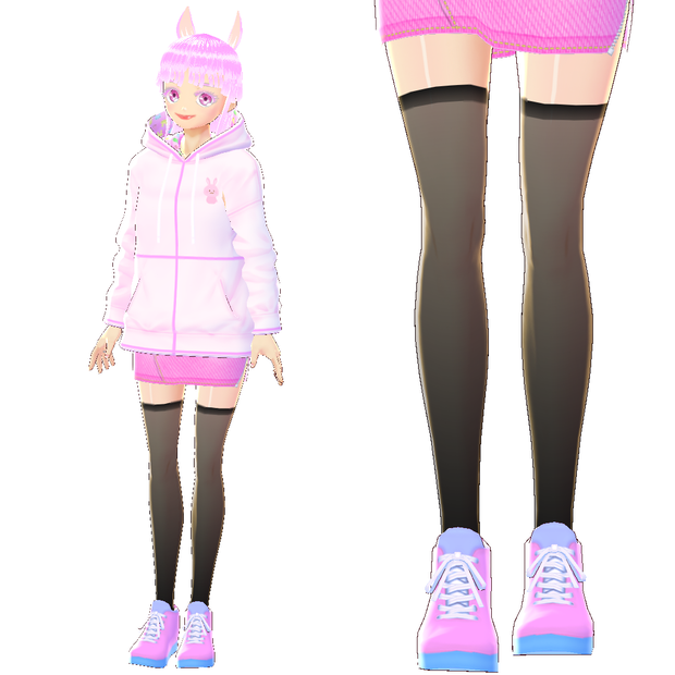 【VRoid／無料】ニーソックス