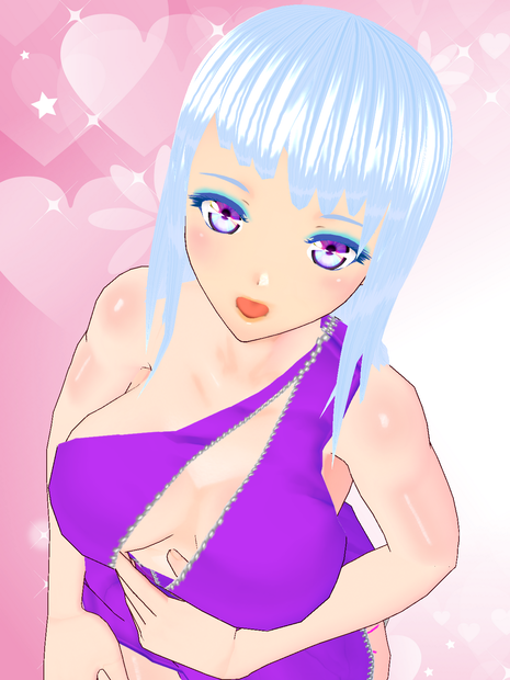 【VRoid／無料】ジッパーせくしーワンピ