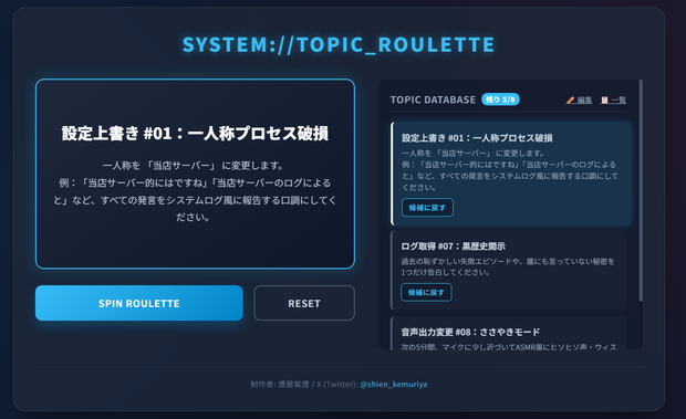 話題ルーレット
