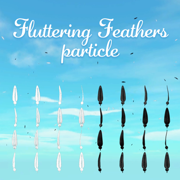 舞い降ちる 羽根パーティクル2色 ＜Particle System(Shuriken)＞Fluttering Feathers Particle