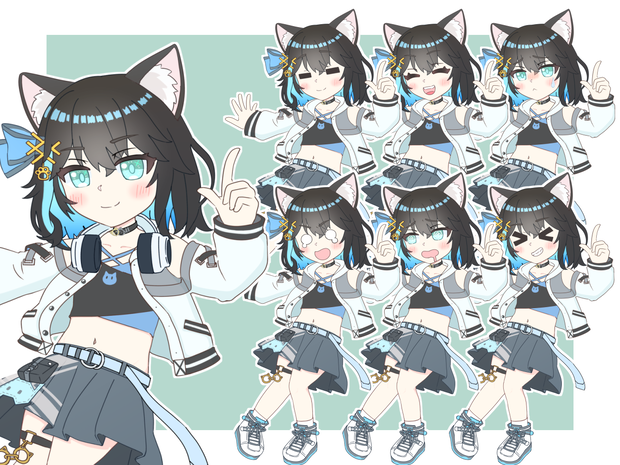 【二次創作】宮舞モカ猫耳立ち絵
