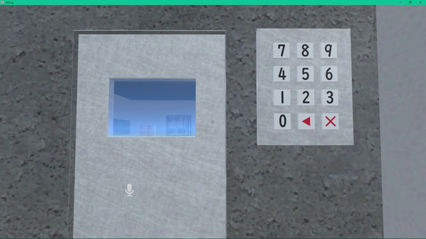 パスコードで開く防犯ドアのギミック　VRChat