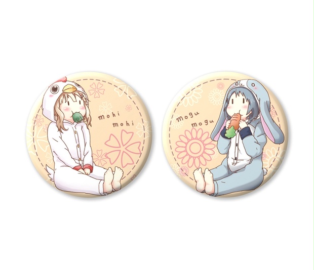 新作入荷 缶バッチ57mm K-BOOKS 櫻子 ゆるゆり/大室家】大室姉妹 撫子