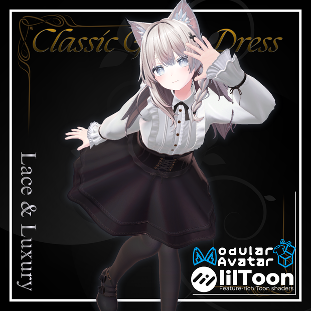 【23アバター対応】Classic Gothic Dress『ゴシック・ドレス』