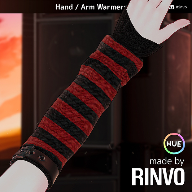 Hand Warmers / Arm Warmers (VRChat asset rigged for GodMagician, GodRevenger, Egirl, Anime, Fantasy, Rindo, Rusk, ZinFit, Saki)