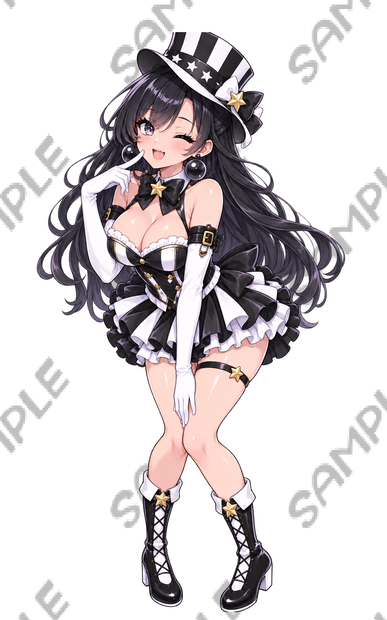 POP GIRL🎪black　透過素材