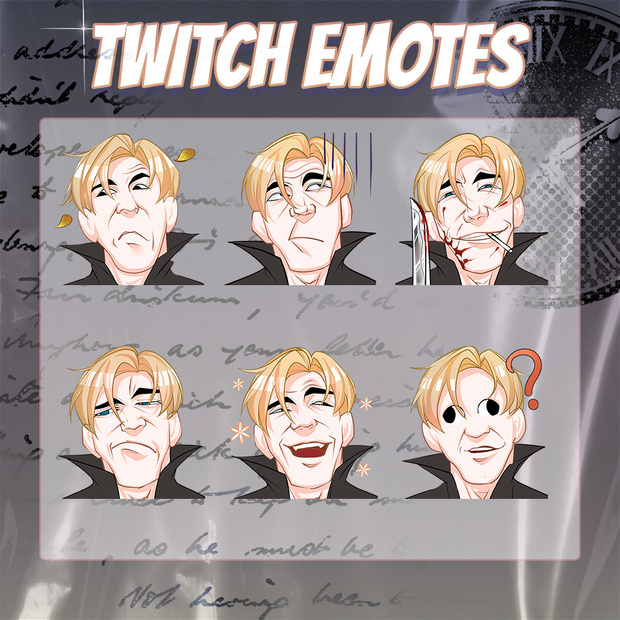 【Twitch Emote】Face02 Twitch Emotes | Emote, Livestream Emote, Cute Emote, VTuber Emotes, Discord Emote,Chibi Emote.