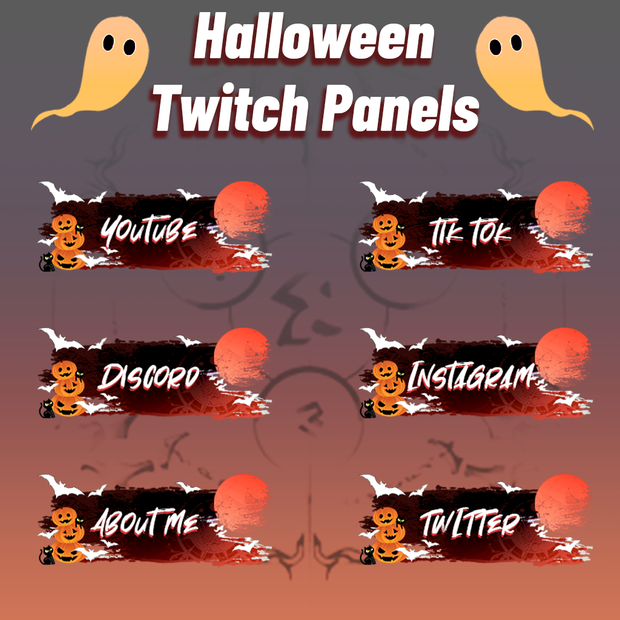 【Twitch Panels】Halloween Twitch Panels | Panels, Twitch Panels, Youtube Panels, Tiktok Panels