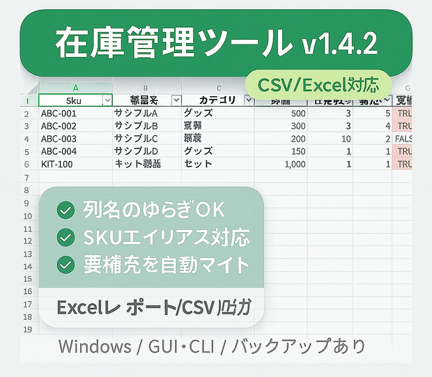 在庫管理ツール TRIAL（無料体験版）