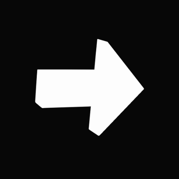 右矢印の透過GIF (シルエット白) arrow sign right (white silhouette) GIF - にのせっと・こもんず ...