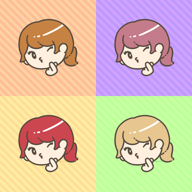 【無料】フリーアイコン①【女の子】