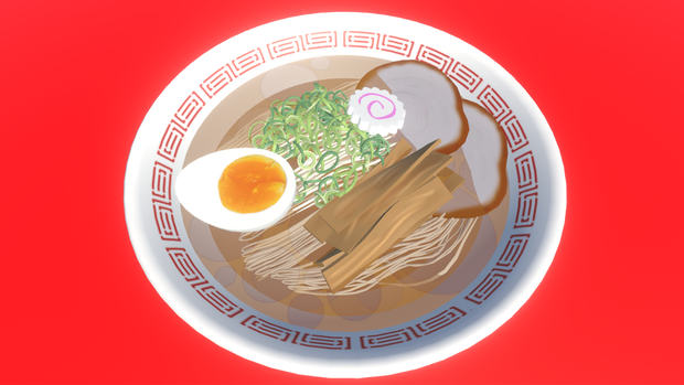 高級ラーメン3Dモデル (高ポリ) - Japanese food Ramen 3D model (High poly)
