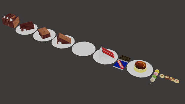 Stylized anime food pack (20 food items)