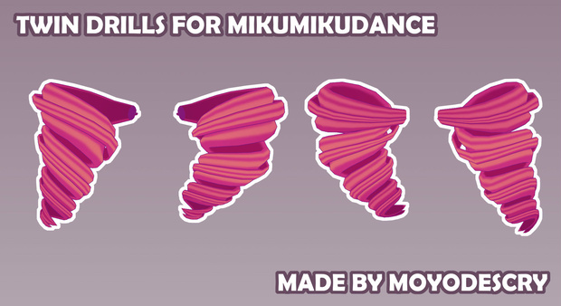 【MMD髪】Twin Drills