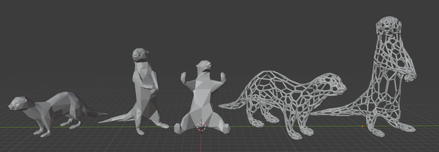 麦茶のカワウソシリーズ1【3Dプリンター用データ】