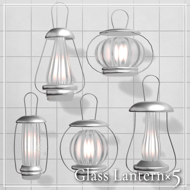 Glass Lantern×5