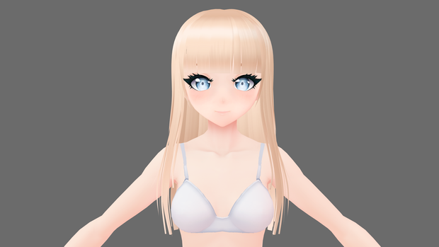【Vroid】Straight cut long hair and bangs / ストレートカットのロングヘアと前髪