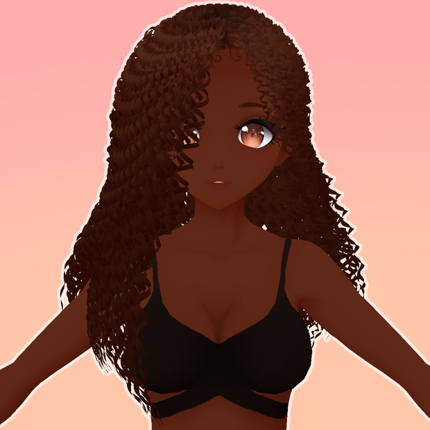 【 Vroid 】 Curly hair preset / タイトなカーリーヘアのプリセット (Color customizable)