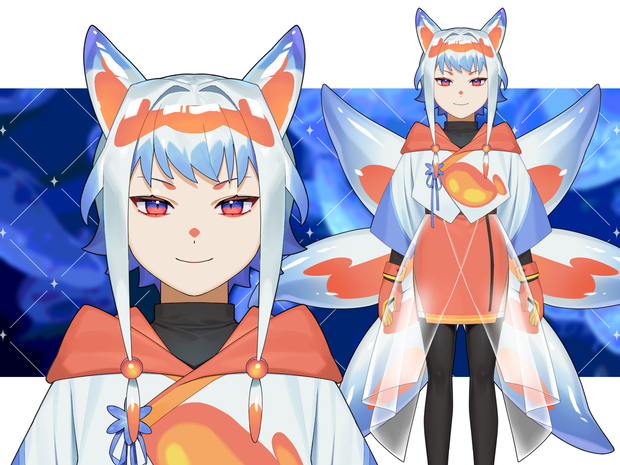 【無料配布】Live2D用バーチャルイラスト・パーツ分け済み