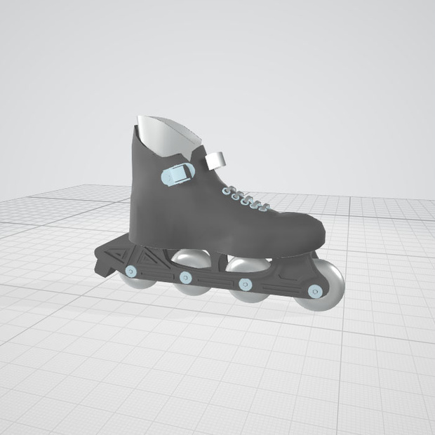 3dモデル　ローラースケート　靴