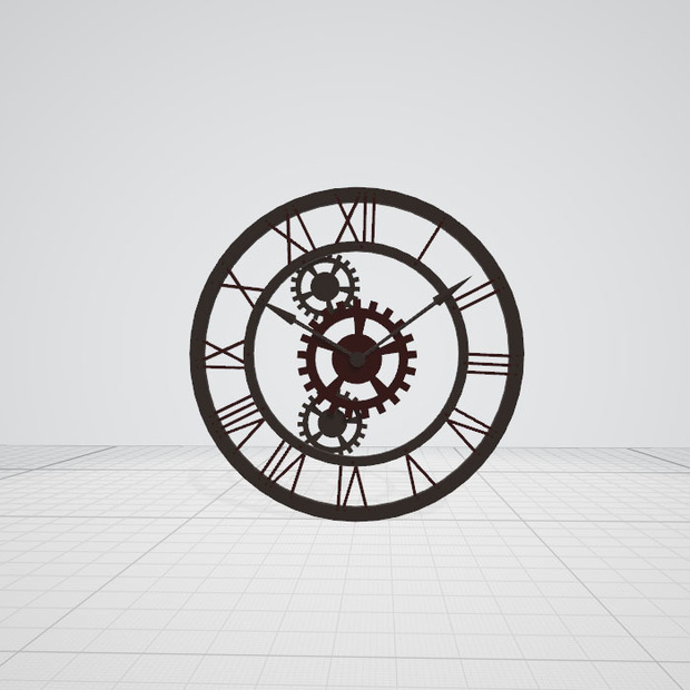 3dモデル　壁時計　時計