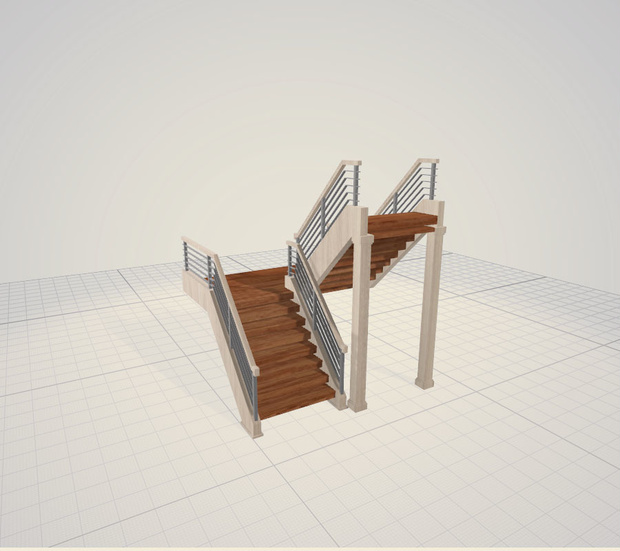 3dモデル　階段　公共　家　部屋
