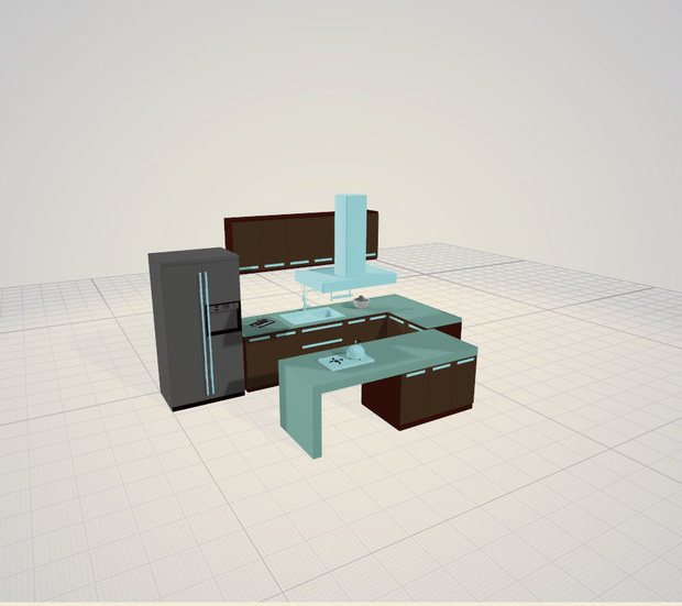 3dモデル　キッチン　調理場　調理　料理