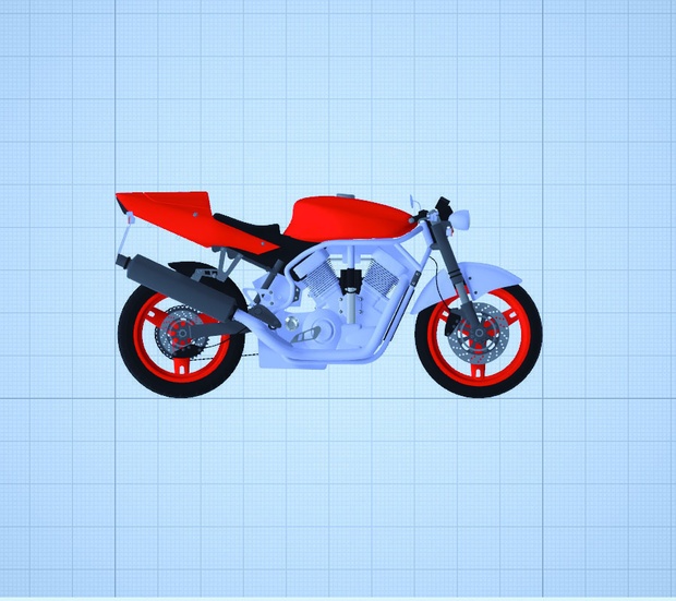 3dモデル　バイク　乗り物