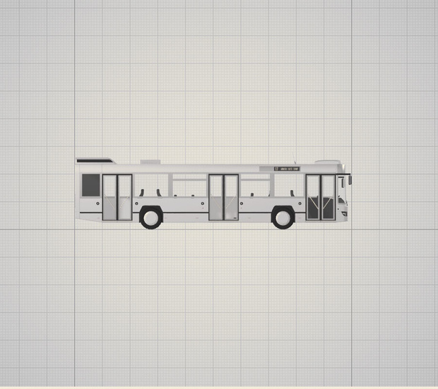 3dモデル　バス　乗り物　車