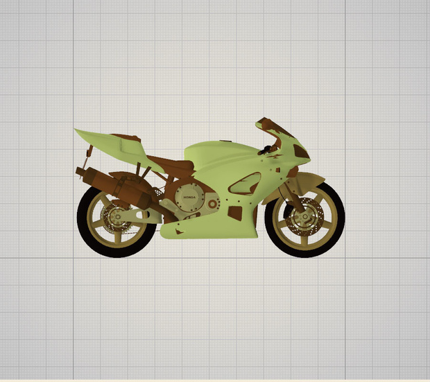 3dモデル　バイク　乗り物　車