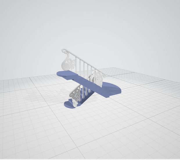 3dモデル　階段　家