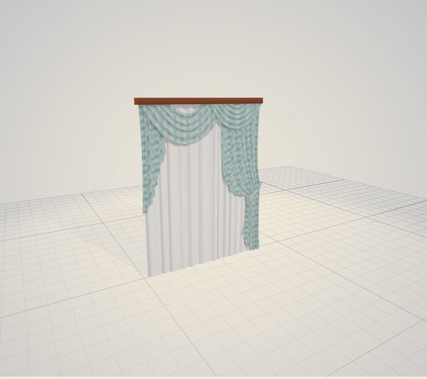 3dモデル　カーテン　家具