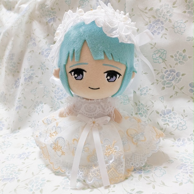 ハンドメイド ぬい服 あんスタ ドレス 花 リボン レース 花柄 