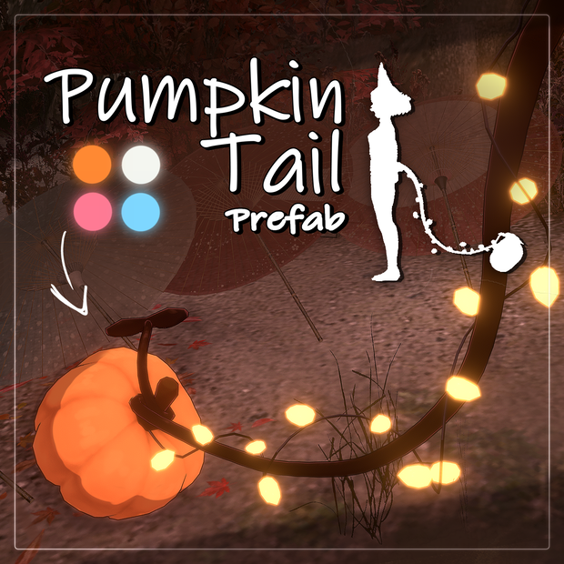 Pumpkin Tail | unity prefab | FBX | VRChat | halloween