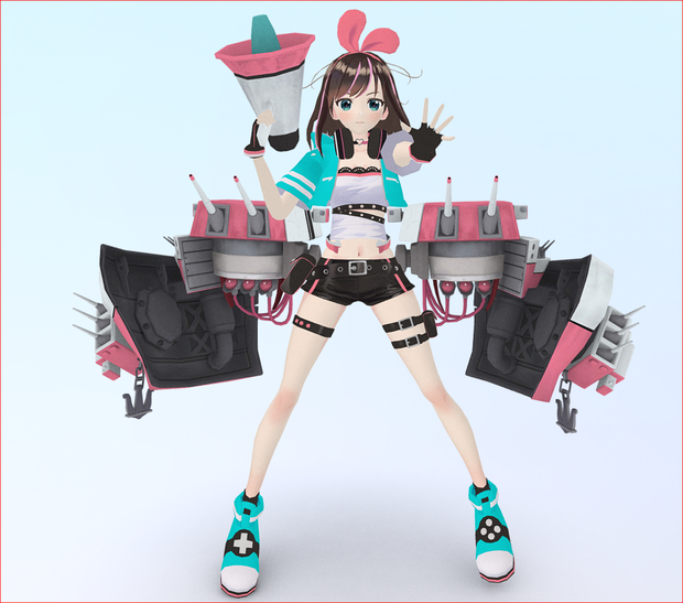 Kizuna AI x Azurlane 3D Model VRCHAT Girl vtuber 3D Character キズナアイ 3Dモデル VRCHAT 美少女vtuber 3Dキャラクター