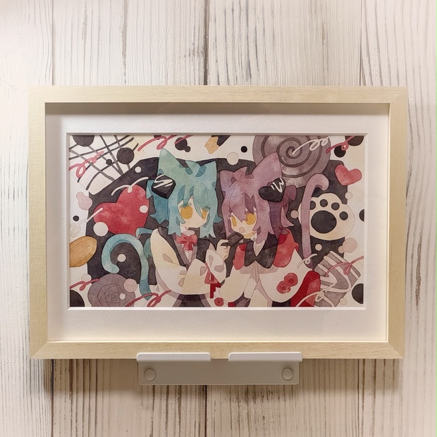 額装原画「ちょこねこ」 - 光合成するあかいろ - BOOTH
